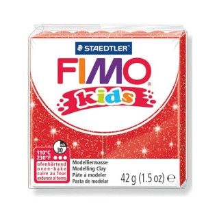 Полимерная глина FIMO Kids, цвет: блестящий красный, 42 г Полимерная глина FIMO Kids, цвет: блестящий красный, 42 г
