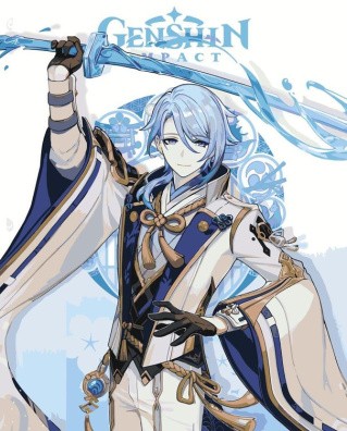 Картина по номерам «Геншин. Аято» Картина по номерам «Геншин. Аято»