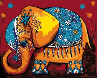 Картина по номерам «Цирковой слон»