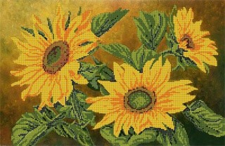 Рисунок на канве «Солнечное трио»