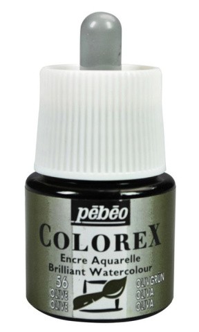 Акварельные чернила Pebeo Colorex (оливковый), 45 мл