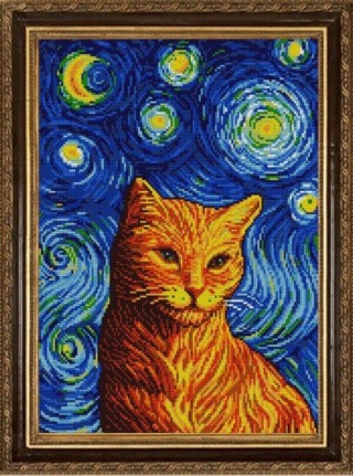 Рисунок на ткани «Рыжий кот Гоша»