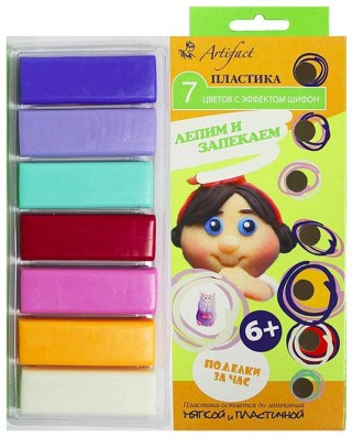 Набор Пластики «Поделки за ЧАС», 7 цв. Набор Пластики «Поделки за ЧАС», 7 цв.