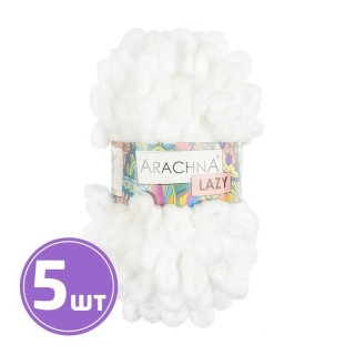 Пряжа Arachna LAZY (01), белый, 5 шт. по 100 г Пряжа Arachna LAZY (01), белый, 5 шт. по 100 г