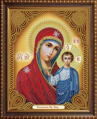 Алмазная вышивка «Икона Казанская Богородица»