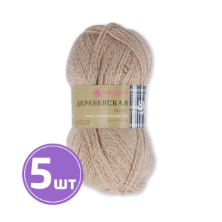 Пряжа Пехорка Деревенская (124), песочный, 5 шт. по 100 г Пряжа Пехорка Деревенская (124), песочный, 5 шт. по 100 г