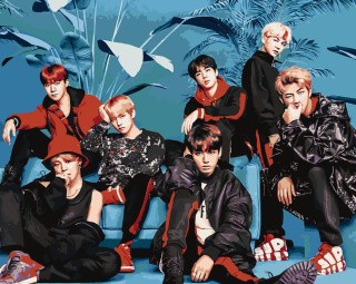 Картина по номерам «Корейская K-POP группа BTS 4»