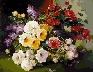 Картина по номерам «Разнообразие цветов»