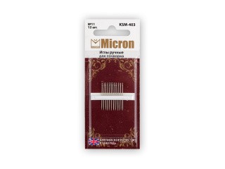 Иглы ручные Micron для пэчворка №11, 12 шт., арт. KSM-403