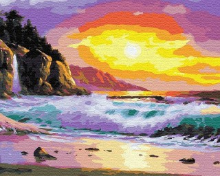 Картина по номерам «Волны на закате»
