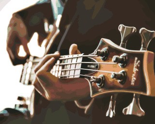 Картина по номерам «Гитарный джаз» Картина по номерам «Гитарный джаз»