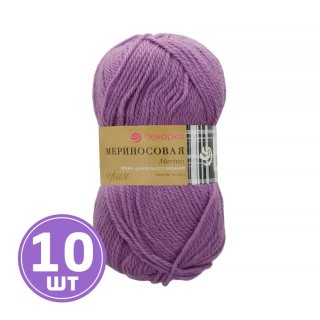 Пряжа Пехорка Мериносовая (389), светлая фиалка, 10 шт. по 100 г Пряжа Пехорка Мериносовая (389), светлая фиалка, 10 шт. по 100 г