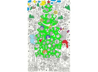 Плакат-раскраска «Новогодняя елка»