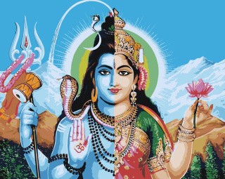 Картина по номерам «Религия индуизм: Шива и Парвати (Шакти)»