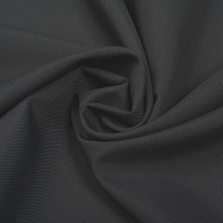 Ткань габардин, 1 м х 150 см, 150 г/м², цвет: темно-серый, TBY
