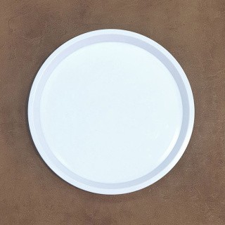 Поднос пластиковый круглый белый d 32 см, ResinArt