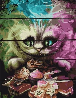 Картина по номерам по дереву RADUGA «Чаепитие чеширского кота»