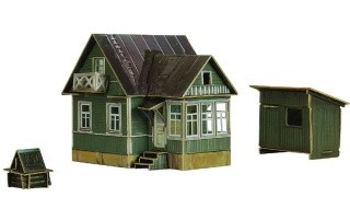 Сборная модель из картона «Летний домик (эпоха IV) 1966-1985 СССР»