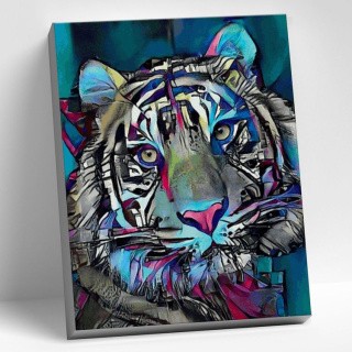 Картина по номерам «Радужный тигр»