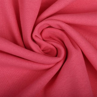 Ткань трикотаж Рибана с лайкрой, 3 м, ширина 80-90 см, 215 г/м2, опененд, цвет: ярко-розовый, TBY