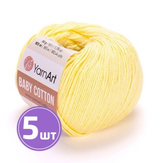Пряжа YarnArt Baby cotton (431), светло-желтый, 5 шт. по 50 г Пряжа YarnArt Baby cotton (431), светло-желтый, 5 шт. по 50 г