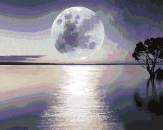 Картина по номерам «Лунный путь» Картина по номерам «Лунный путь»