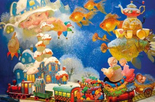 Деревянные пазлы DAVICI «Домой на Рождество»