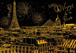 Скретч-картина «Париж. Достопримечательности»