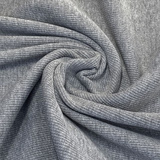Ткань трикотаж Кашкорсе с лайкрой, 3 м x 120 см, 400 г/м², цвет: серый меланж, TBY