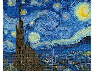 Алмазная картина-раскраска «Звездная ночь» Ван Гога