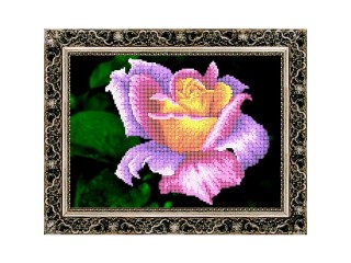Рисунок на ткани «Радужная роза»