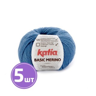 Пряжа Katia Basic Merino (33), светло-джинсовый, 5 шт. по 50 г