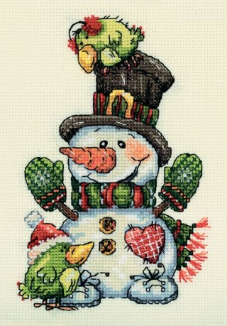 Набор для вышивания «Задорный снеговик»