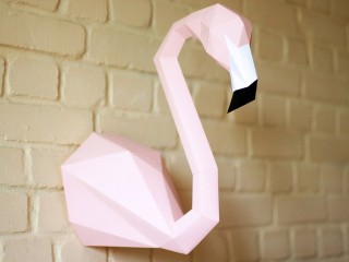 Бумажная модель для склеивания трофей «Фламинго»