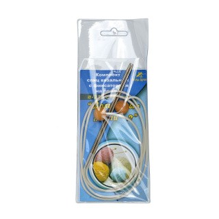 Спицы с фиксаторами на лесках «Волшебные петли-2», 2.8 мм, 60 см, Арти Спицы с фиксаторами на лесках «Волшебные петли-2», 2.8 мм, 60 см, Арти