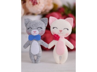 Набор для шитья игрушки «Котята Снежок и Том»