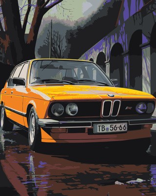 Картина по номерам, светящаяся в темноте «Машина BMW, неон» Картина по номерам, светящаяся в темноте «Машина BMW, неон»