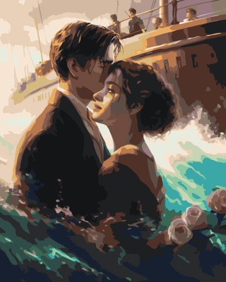 Картина по номерам «Титаник: Джек и Роза арт 2»
