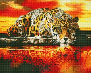 Алмазная вышивка «Леопард в ожидании»
