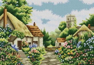Алмазная вышивка «Цветущая деревенька» Алмазная вышивка «Цветущая деревенька»