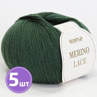 Пряжа SEAM MERINO LACE (32), темно-зеленый, 5 шт. по 50 г