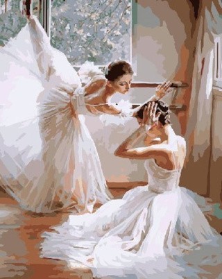 Картина по номерам «Растяжка перед танцем»