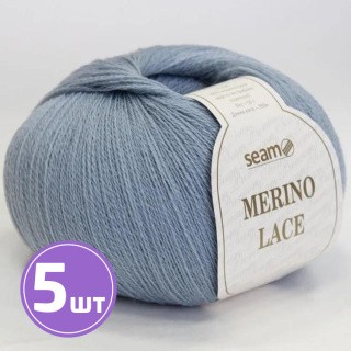 Пряжа SEAM MERINO LACE (30), серо-голубой, 5 шт. по 50 г