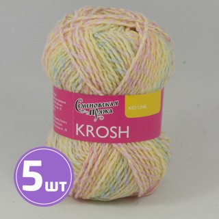 Пряжа Семеновская Krosh (8736), шампань-мультиколор, 5 шт. по 50 г