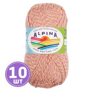 Пряжа Alpina LOLLIPOP (05), малиновый-салатовый-желтый-коралловый, 10 шт. по 50 г
