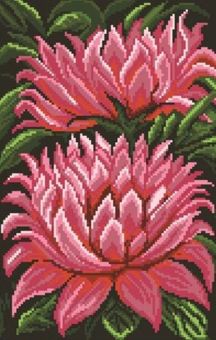 Рисунок на ткани «Розовые пионы. композиция»