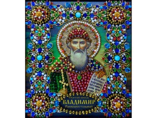 Набор вышивки хрустальными камнями «Святой Владимир»