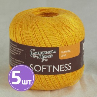 Пряжа Семеновская Softness (31663), дыня 5 шт. по 100 г