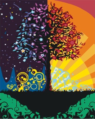 Картина по номерам «День и ночь» Картина по номерам «День и ночь»