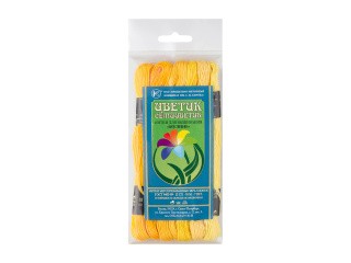 Набор ниток мулине «Цветик-семицветик» № 1, цвет: желтый лепесток, 10 м, 7 шт.